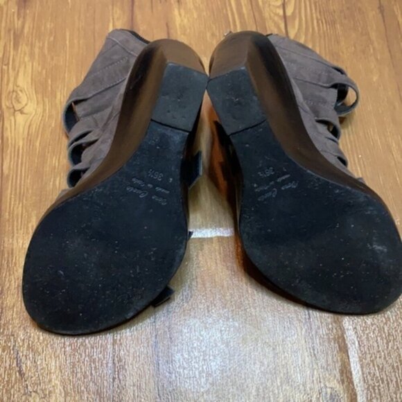 Ann Demeulemeester Strappy Leather Buckle Wedge Size 6.5 - Picture 8 of 9
